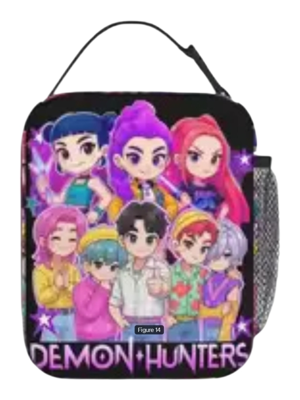 Demon Hunters Kids Lunch Bag - Purple Multi